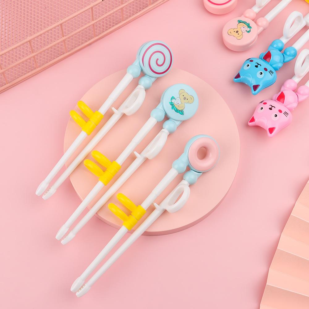 Новое правильное использование Дети Мультфильм Палочки для еды Обучение еде Изучаем палочки для еды