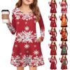 Christmas Day Girls' Long Sleeve Dress - Color Pocket Dress