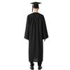 Bachelor Uniform with Hat V Neck Knee Length Long Sleeve Hidden Button Liberal Arts Student Graduation Robe Doctor Master Graduation Party Clothes