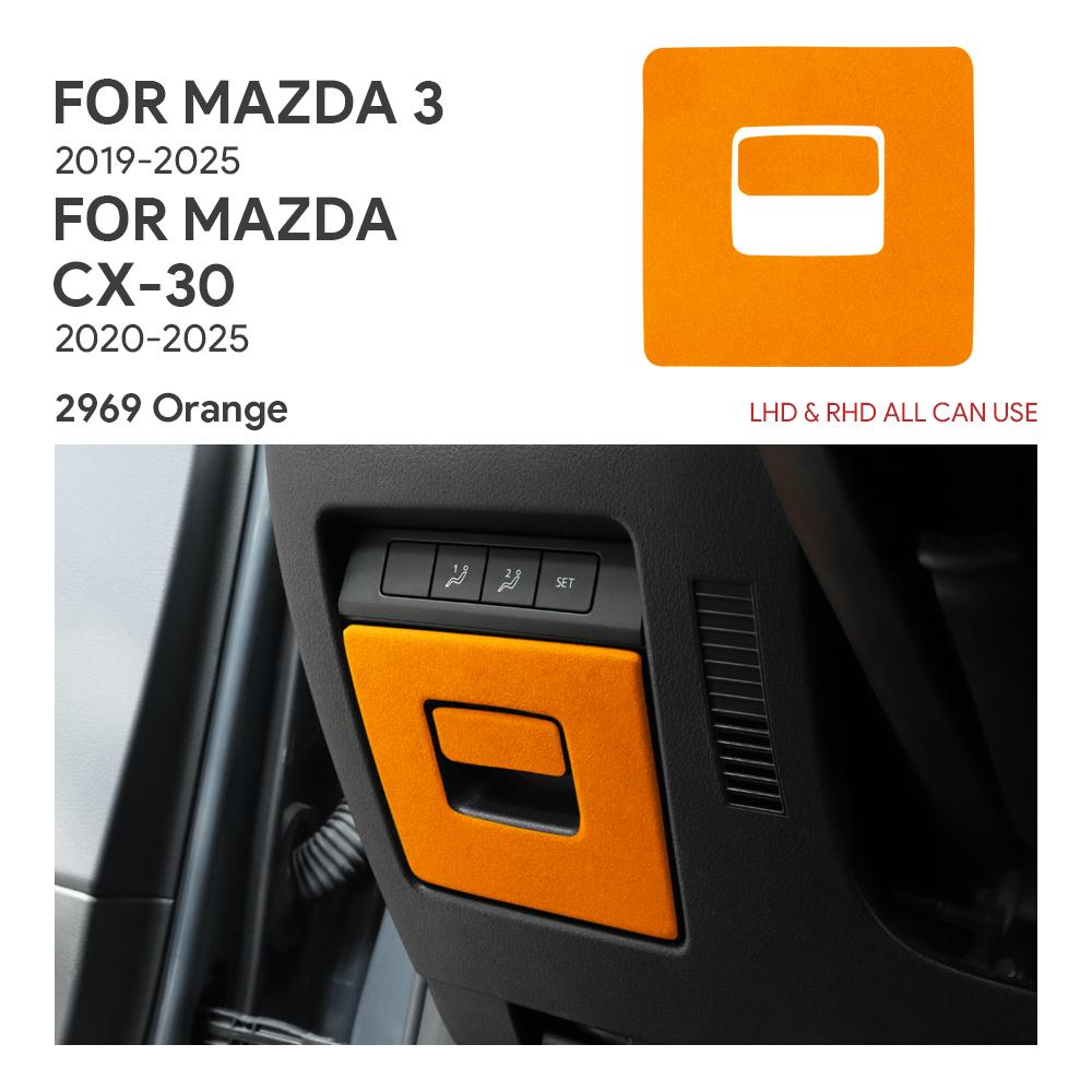 Наклейка на панель водительского отсека для хранения автомобиля с отделкой из замши сверху для LHD RHD Mazda 3 BP Axela CX30 CX-30 2019 2020 2025 2025 2025 2025 2025