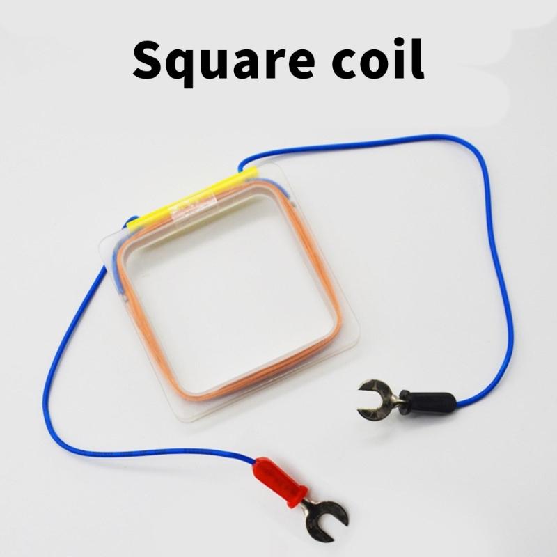 Электромагнитная медная катушка квадратной формы, катушка из провода, демонстрационные материалы по электромагнетизму, учебное пособие по физике для лаборатории