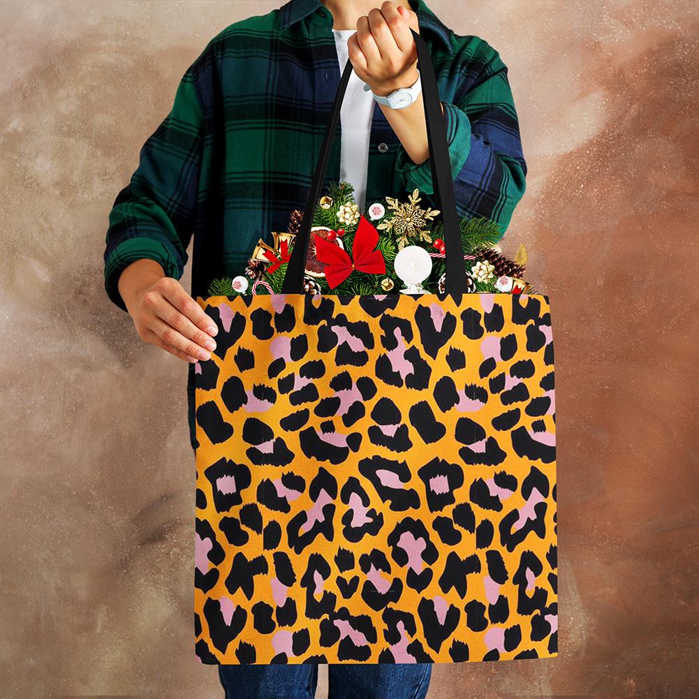 Сумка на плечо с леопардовым принтом, женская большая сумка-тоут, женская повседневная сумка для покупок на открытом воздухе