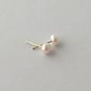 modernlike 14K gold-filled silver freshwater pearl piercing earrings 6mm