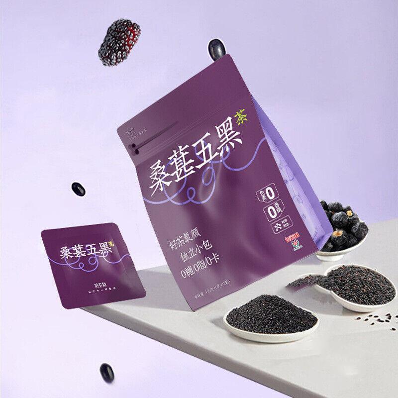 Mulberry Five Black Tea Black Bean Black Wolfberry Black Sesame Tea Health