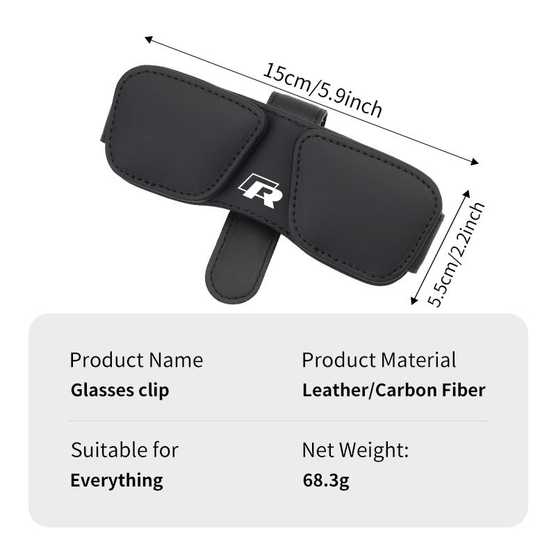 For Volkswagen VW Double Card Leather Magnetic Eyeglass Frame Sunglasses Clip Tiguan CC Jetta Polo Golf 4 5 6 Passat B5 B6 B7 CC zk0