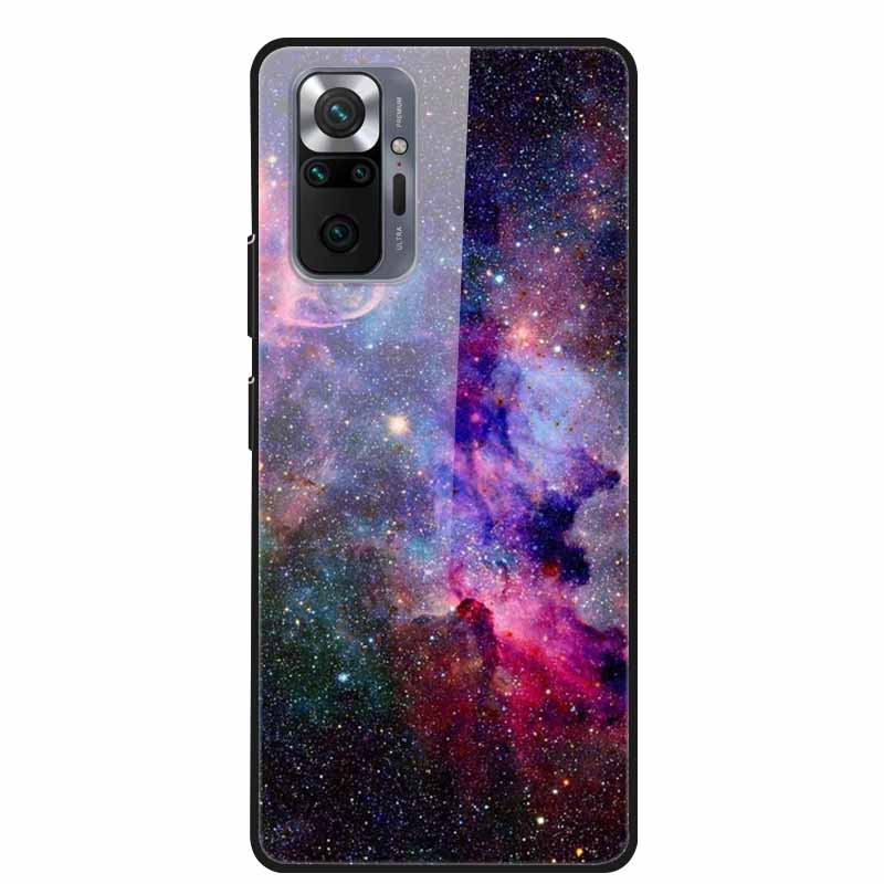 Цветная закаленная стеклянная крышка для чехла Xiaomi Redmi Note 10 Pro, жесткий противоударный Funda для чехлов Redmi Note10 / Note 10Pro, корпус