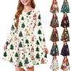 Girls' Princess Dress - Long Sleeve A-Line T-Shirt Dress Christmas Day