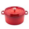 STAUB Pico Cocotte Round 28 см 1102806 Кастрюля эмалированная Круглая кастрюля Brater вишневая Pico Cocotte Pot Стильная кухонная утварь Кухонные принадлежности Вишня/красная