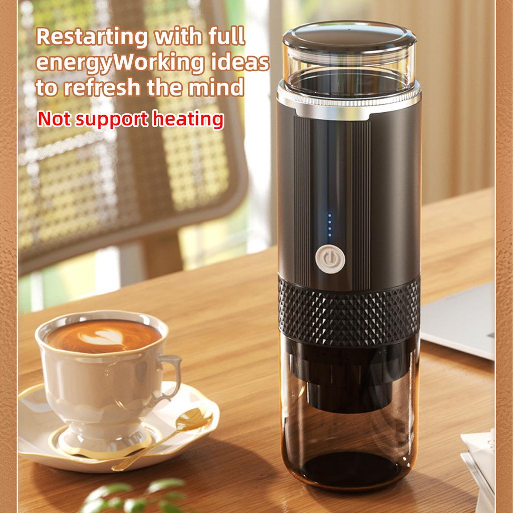 Portable Electric Espresso Coffee Machine One Button Operation with 4 Power Indicator Light