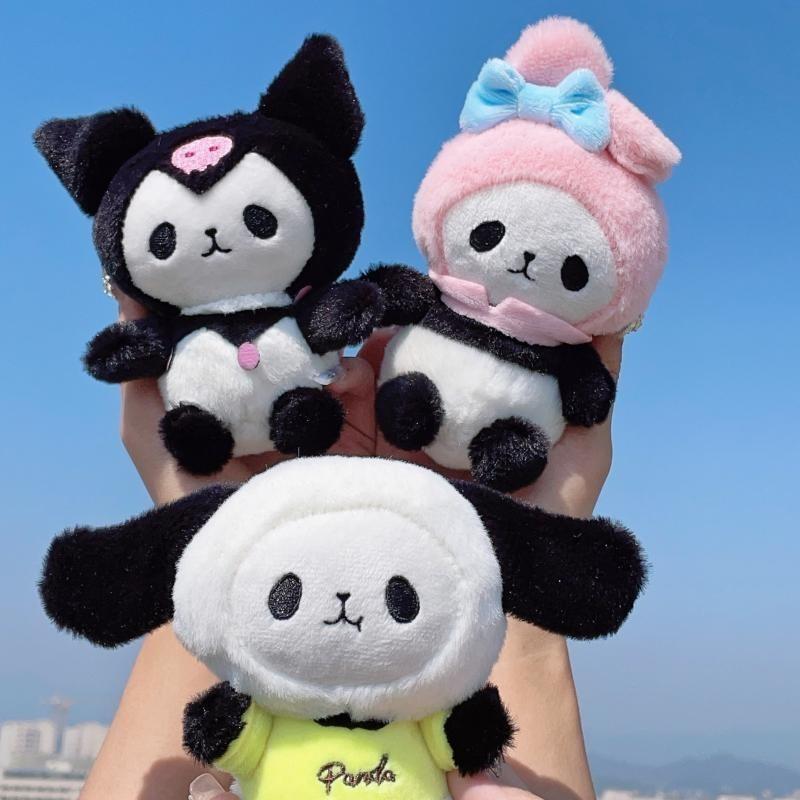 Cute Plush Keychain Adorable Panda Stuffed Toy For Students And Bags High Quality