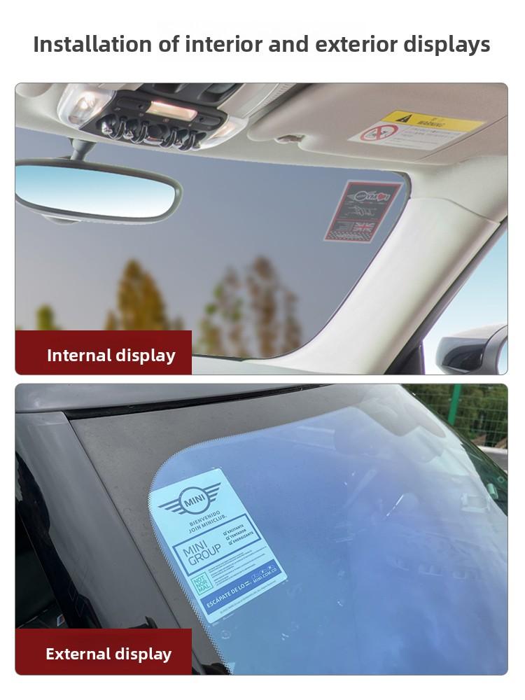 Suitable for mini MINI static sticker COOPER sticker, car sticker front windshield side window modified decorative sticker OO4