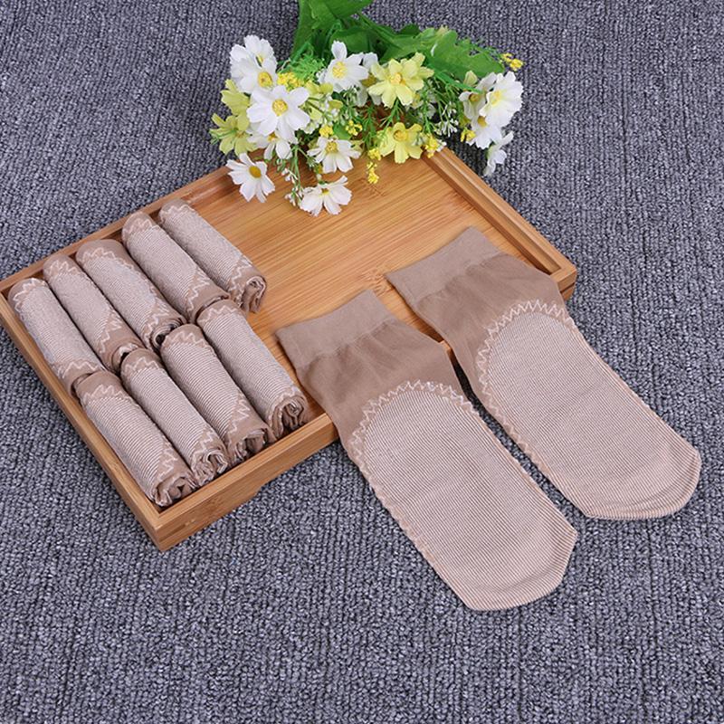 10 пар ультратонких прозрачных носков для лета, хлопковые шелковые тонкие носки, женские кружевные сетчатые эластичные носки, носки до щиколотки с кристаллами в стиле пэчворк, женские короткие носки