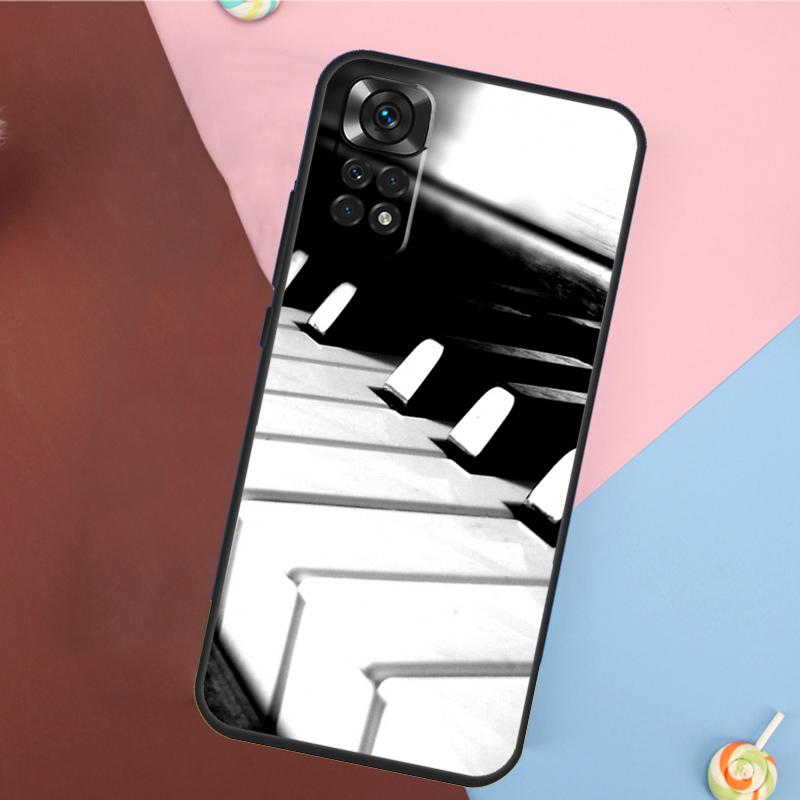 Чехол-накладка с дизайном клавиш пианино для Xiaomi Redmi Note 13 14 Pro 12 11 9 10 9S 10S 11S 12S Redmi 14C 10C 12C 13C