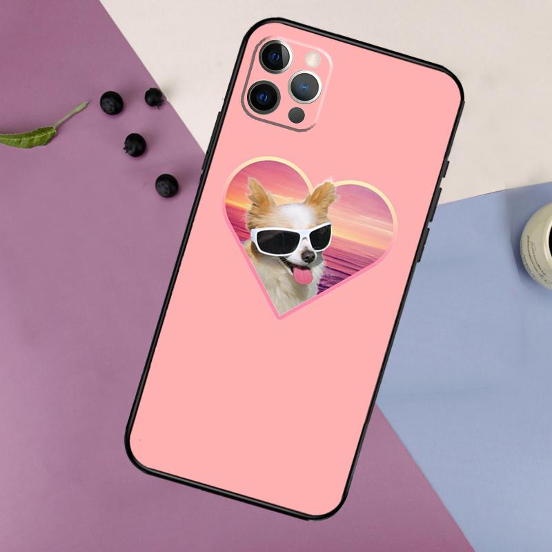 Чехол с цветочным рисунком и мордочкой чихуахуа для iPhone 16 15 14 13 12 11 Pro Max 7 8 Plus XR XS Max X Защитная крышка для телефона