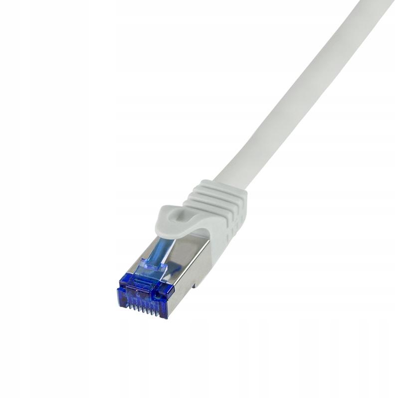 Patchcord LogiLink C6A022S Cat.6A S/FTP Ultraflex 0,50m szary