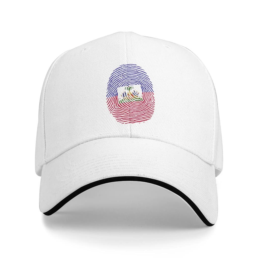 Haiti Design Sandwich Hat Unisex RetroBaseball Caps Sandwich Hat Adjustable Polyester Sun Caps Summer Cap