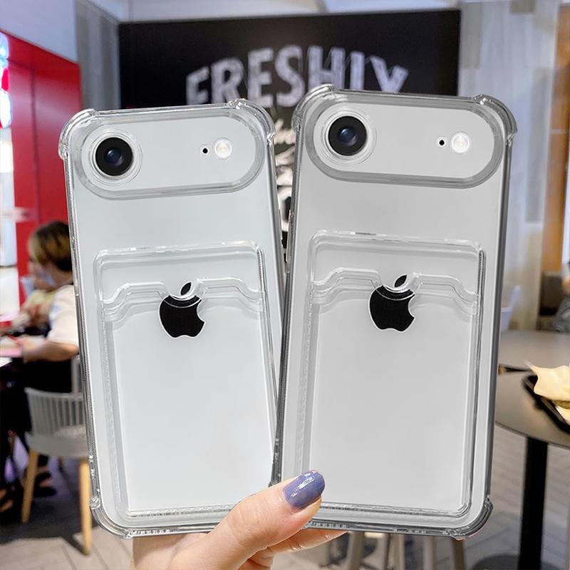 Ударопрочный прозрачный чехол-кошелек для iPhone 17 Air Pro Max, чехол 3D с подушками безопасности, ультратонкий мягкий силиконовый чехол для iPhone 17ProMax