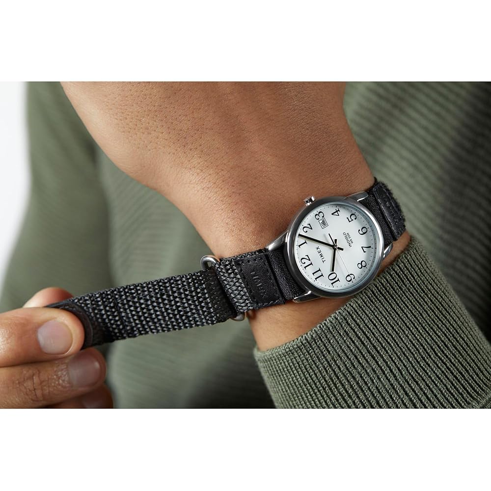 Мужские кварцевые часы Timex Easy Reader с минеральным стеклом, белым циферблатом и латунным корпусом