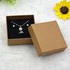 Kraft Paper Jewelry Cover Storage Box Ring Earrings Necklace Pendant Jewelry Packaging Box 5*8*2.8cm