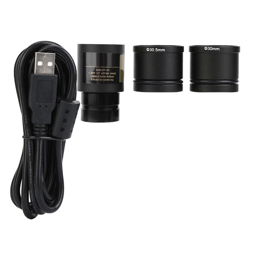 1.3MP USB 2.0 Electronic Eyepiece for 23.2mm 30.0mm 30.5mm Microscope  Drive Free With Two Adapter