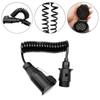7 To 13 Pin Trailer Curly Extension Cable Lead Towing Plug Conversion Adapter