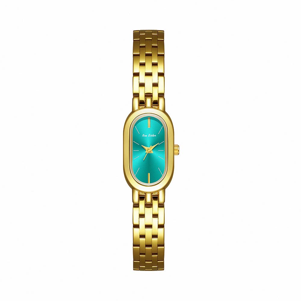 Luxury Women Watch Tiffany Blue Dial Stainless Steel Bracelet Quartz Wristwatch Fashion Elegant Lady Clock Waterproof Female Dre