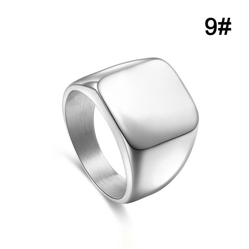 Мужское ювелирное кольцо, простые кольца из нержавеющей стали, цельное полированное классическое модное обручальное кольцо