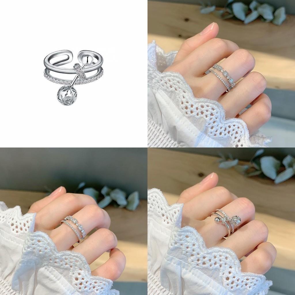 Шикарное серебряное кольцо 925 пробы в стиле инс, ретро, регулируемое, для женщин. Идеальный подарок на праздники