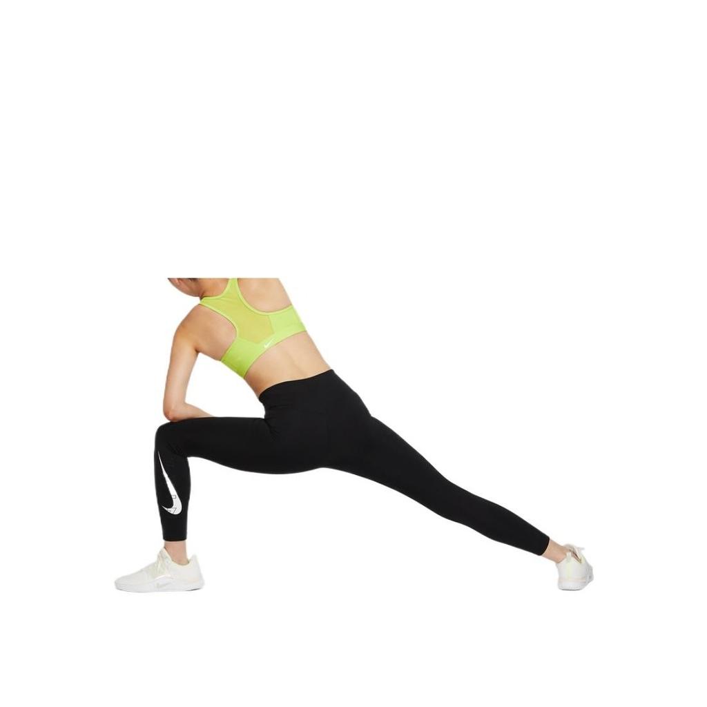 Nike Однотонные леггинсы для фитнеса с логотипом, женские плавки, черные DQ5561-010