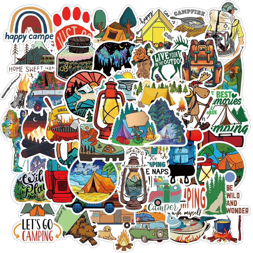 50-450 Piece Non-infringing Outdoor Graffiti Stickers. Mix & Match Scenery, Suitcase, Astronaut, Cartoon Designs.
