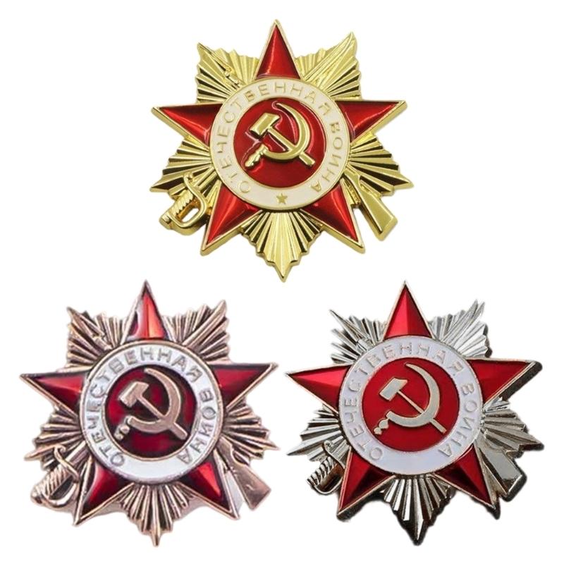 Ретро Советский Знак Ордена Отечественной Войны Булавка Изготовлен из Цинкового Сплава Портативный для Памятного Мероприятия