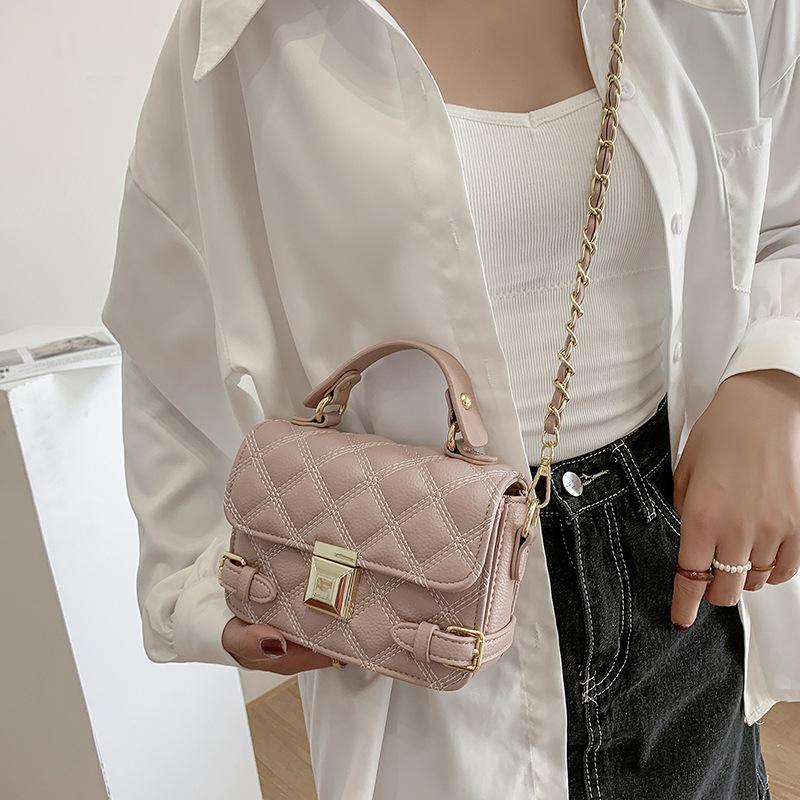 Модная универсальная сумка-мессенджер через плечо с ромбовидной вышивкой, женская, новая весенняя коллекция 2025 года, маленькая квадратная сумка с текстурой