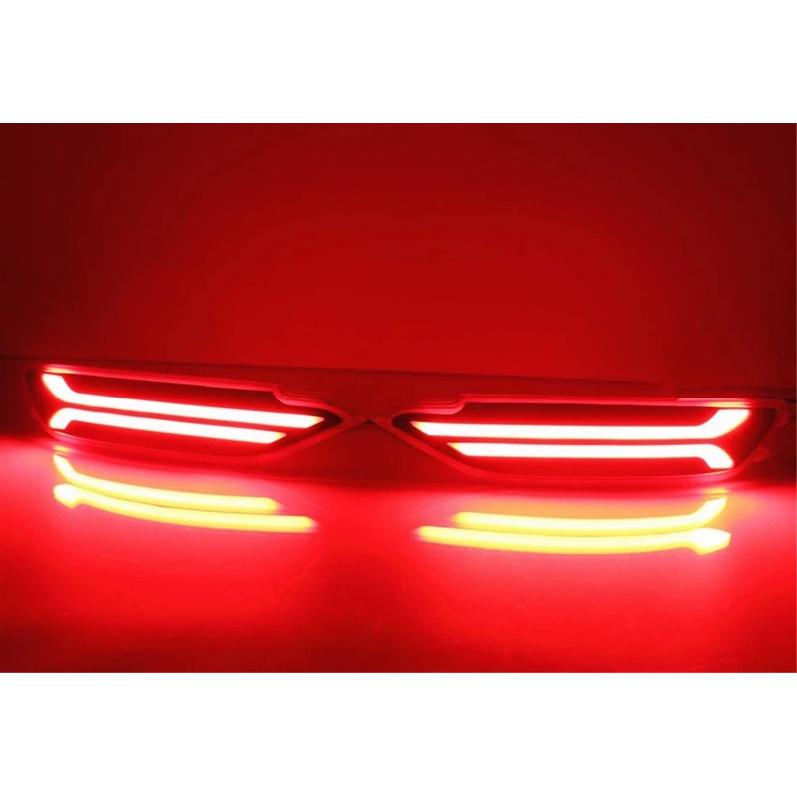 Car Flashing 1Set Car LED Reflector Light For Hyundai tucson 2015 2016 2017 2018 Rear Fog Lamp turn Signal Brake Light
