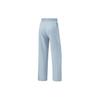 Li Ning Fitness Series Solid Color Casual Elastic Waist Straight Loose Pants Knitted Sports Pants Women Bottoms Light-Gray-Blue AKLU692-3