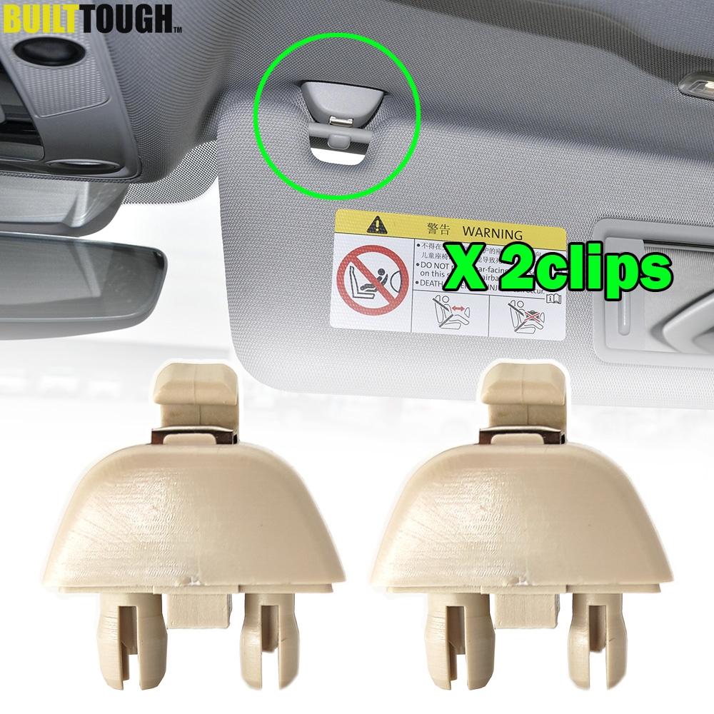 2x For SKODA CITIGO RAPID FABIA NJ KAMIQ KAROQ KODIAQ OCTAVIA 5E A7 SUPERB 3V Car Sun Visor Clips Holder Bracket Hook