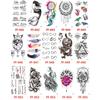Waterproof DIY Fake Tattoo Black Flowers Temporary Tattoo Body Art Stickers for Body Arm Leg