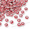 10Pcs Handmade Enamel Resin Flat Round Evil Eye Beads for Necklace Bracelet DIY Jewelry Making Beads Charms Accessories