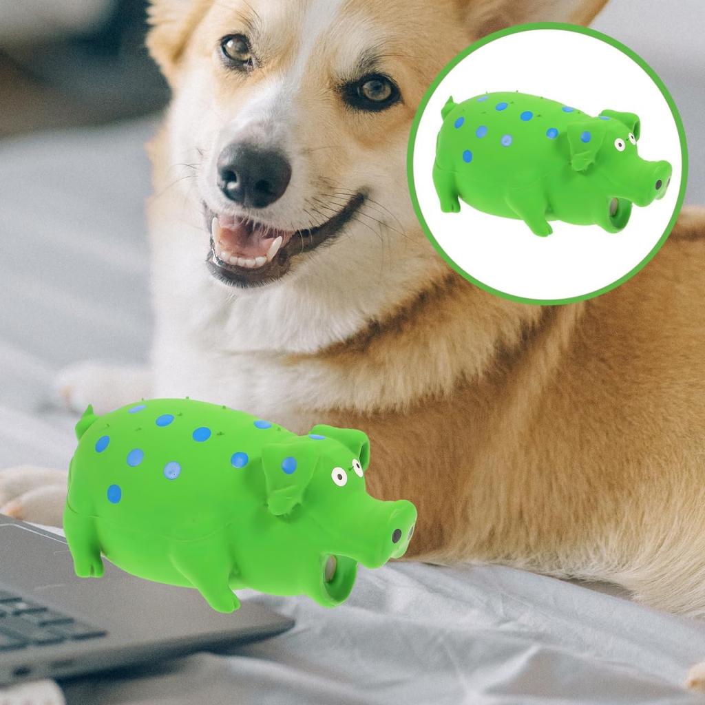 Balacoo Пищащая свинья Игрушки для собак: Латексная хрюкающая свинья, звуковая игрушка, игрушка для игры, сжимаемая, интерактивная, молярная, для жевания, щенок, жевательные игрушки для собаки, щенка, для расслабления, тренировки,