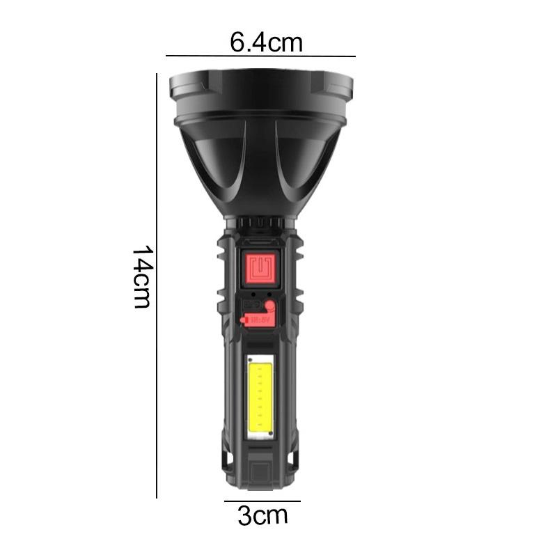 NEW Brightness OSL + COB Led Flashlight Powerful  Spotlight Lighting Torch USB Rechargeable Waterproof Lantern Lamp Camping Hiking Fishing AVE