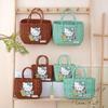 Colorful Imitation Rattan Woven Ladies' Picnic Handbag