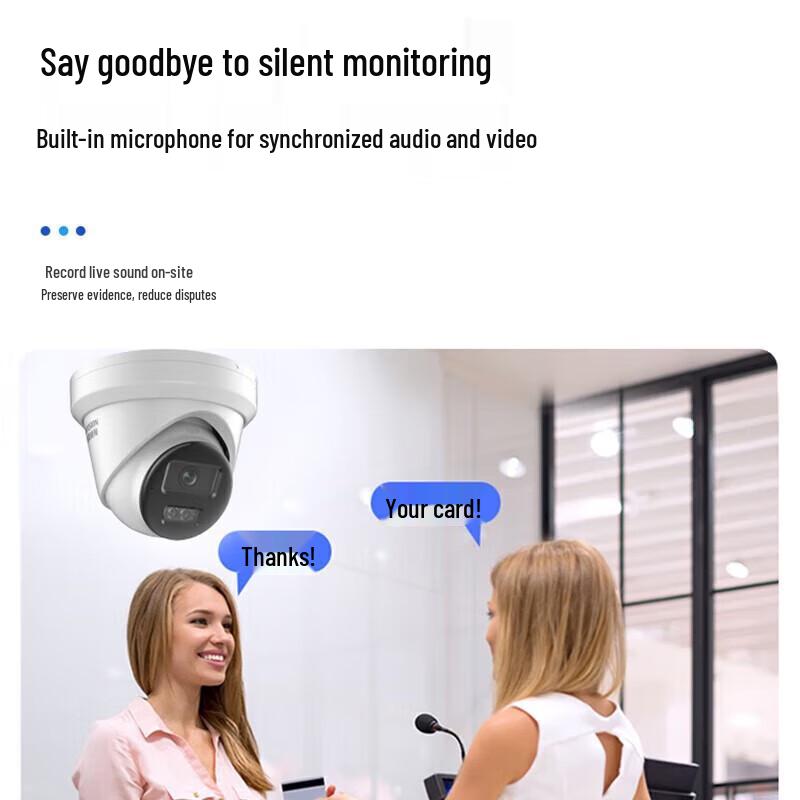 HIKVISION 4MP Starlight Dome Surveillance Camera CN plug (adapter included)