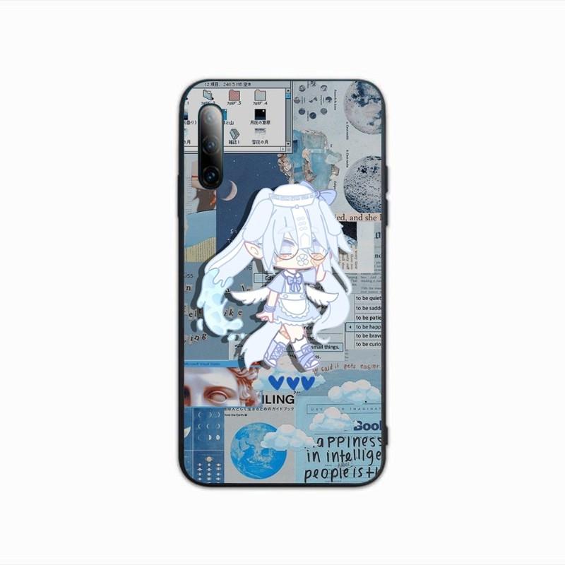 Cute Gacha Life Phone Case For Samsung A91 A81 A73 A72 A71 A30S A20 A12 A13 A52 A53 4G 5G Soft Black Phone Cover