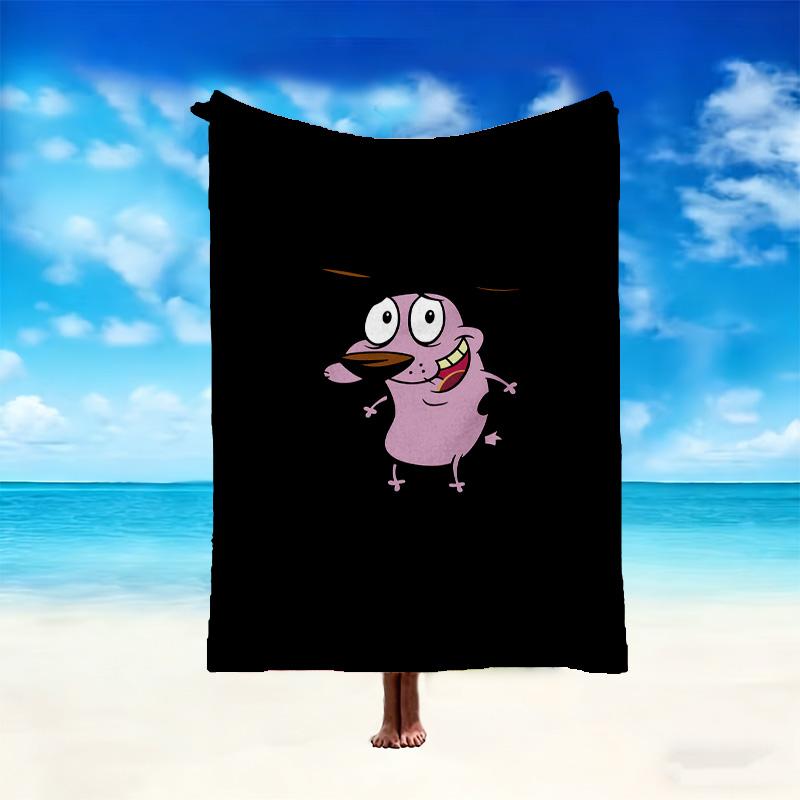 1pc Snug Courage the Cowardly Dog Blanket, Lightweight & Durable Print Blanket, Perfect for Home, Couch, Bed, Picnic, Travel, Office