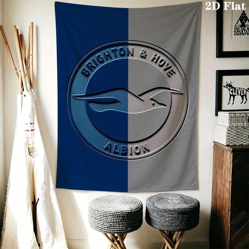 Brighton Wall Tapestry Aesthetic Wall Hanging Printed Fabric Blanket Decorative Tapestries for Bedroom Living Room Home Decor