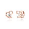 CRANNE 14K Petite Heart One-Touch Earrings (Gold Filled) C24EGF173