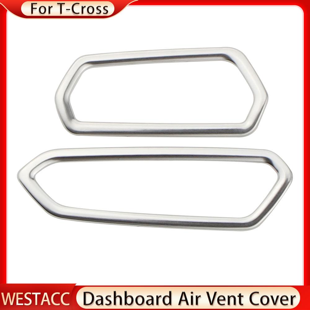 Автомобильная рамка для вентиляционного отверстия, наклейка, накладка для Volkswagen VW T-cross Tcross 2018 2022 2023 LHD