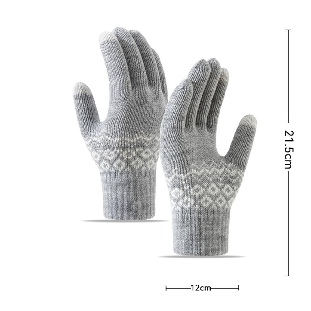 Warm Touch Screen Gloves Knitted Skiing Gloves New Full Finger Gloves  Unisex