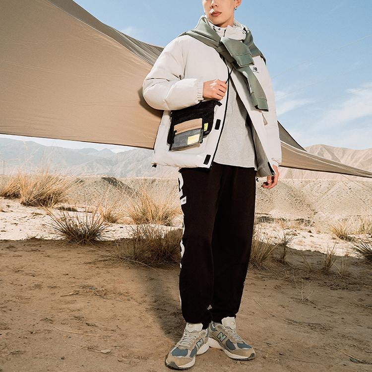 New Balance Мужские пуховики Белые С капюшоном Умеренные Другие AMJ23340-GYM