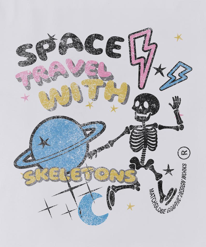 MATCHGLOBE Space Skeleton Oversized Tee (White)