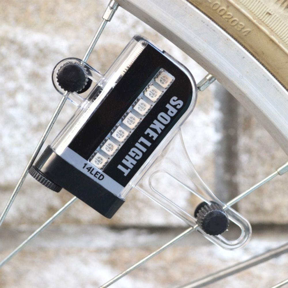 Photosensitive Switch Spoke Light 14 LED Wheel Tire Light Bike Wheel Light Bicycle Wheel
